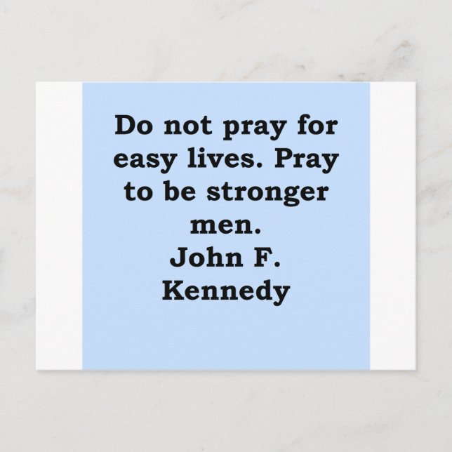 john f kennedy quote postcard (Front)