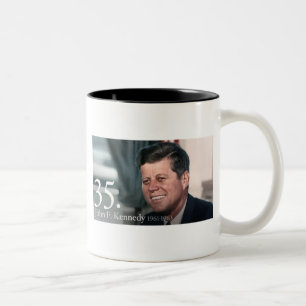 John F Kennedy Two-Tone Coffee Mug