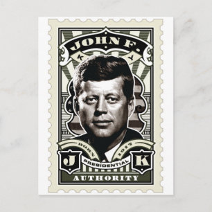 John F. Kennedy Vintage Stamp Art Postcard