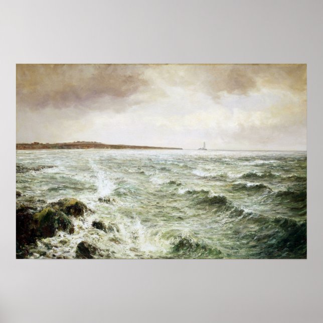 John Falconer Slater View of Whitley Bay Poster (Front)