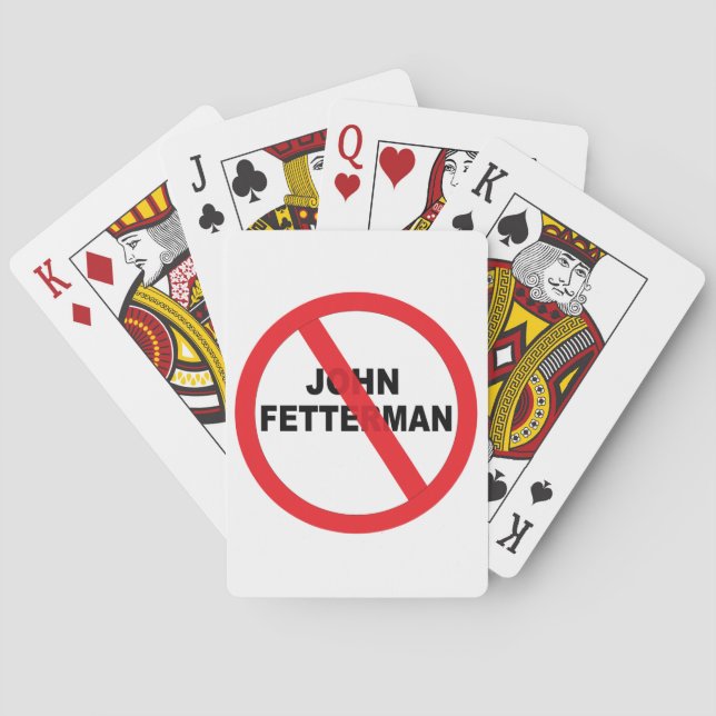 John Fetterman Danger Playing Cards (Back)