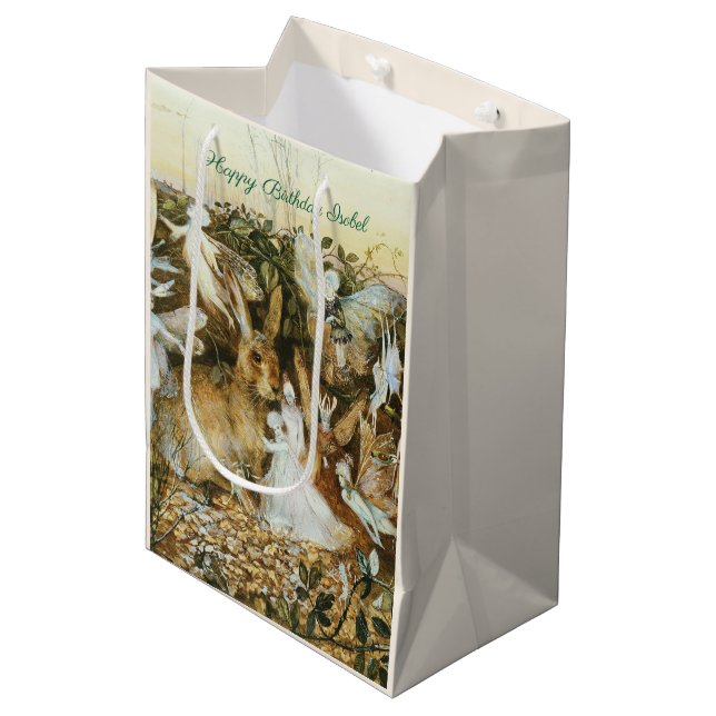 John Fitzgerald Fantasy Fine Art Fairy Medium Gift Bag (Front Angled)