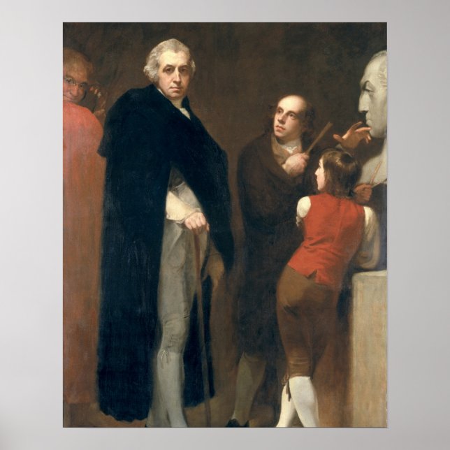 John Flaxman (1755-1826) modelling his bust of Wil Poster (Front)