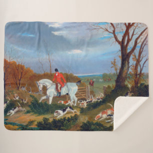 John Frederick Herring The Suffolk Hunt 1833 Sherpa Blanket
