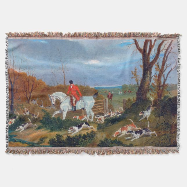 John Frederick Herring The Suffolk Hunt 1833 Throw Blanket (Front)
