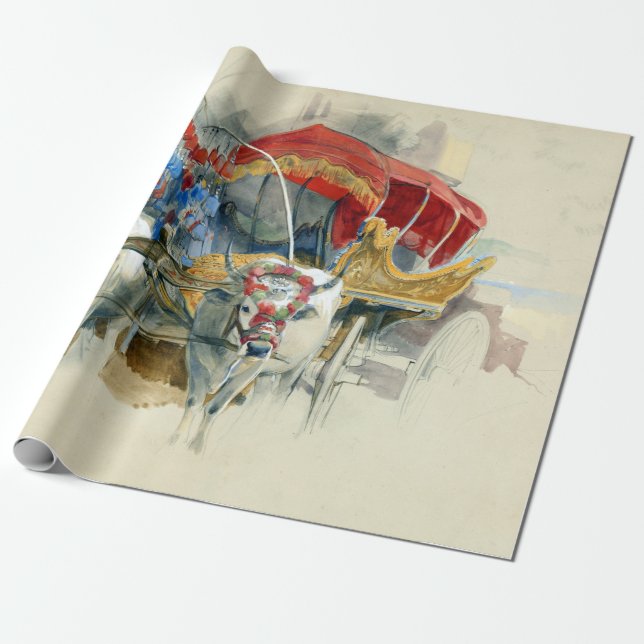 John Frederick Lewis A Turkish Araba Wrapping Paper (Unrolled)