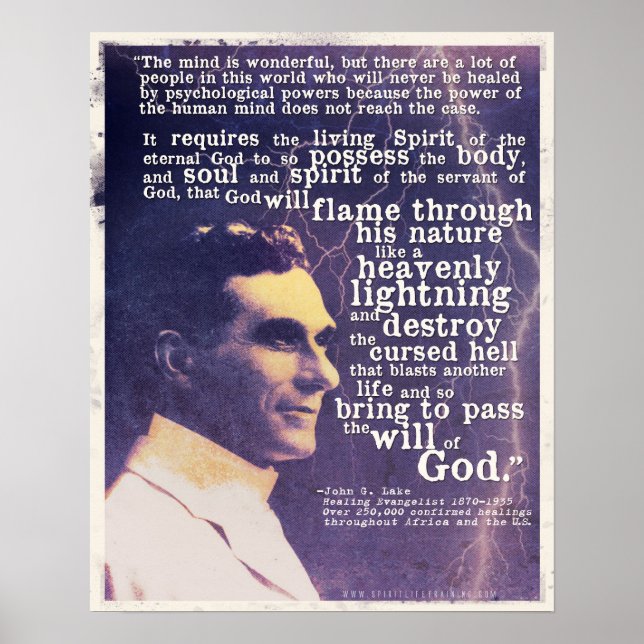 John G Lake quote poster (Front)