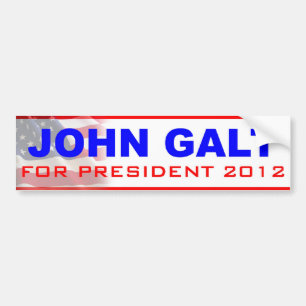 John Galt for President 2012 Bumper Sticker