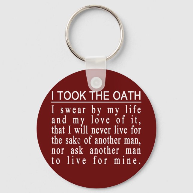 John Galt Oath keychain (Front)