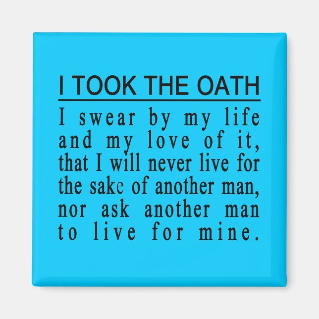John Galt Oath magnet (Front)