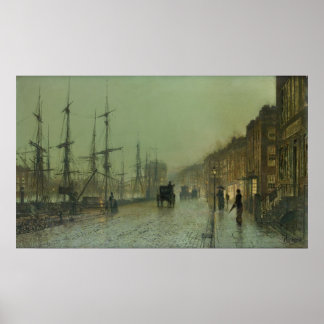 John Grimshaw - Shipping on the Clyde, 1881 Poster