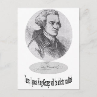 John Hancock, Signature and Quote Postcard