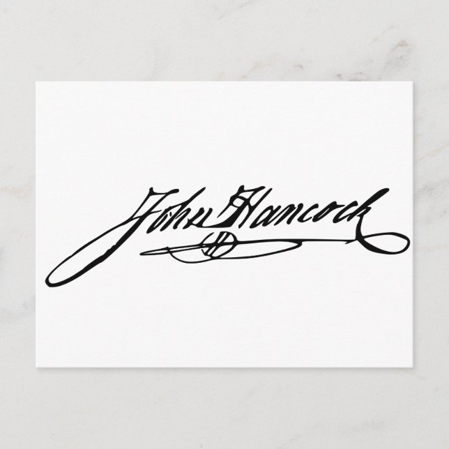 John Hancock Signature Postcard (Front)
