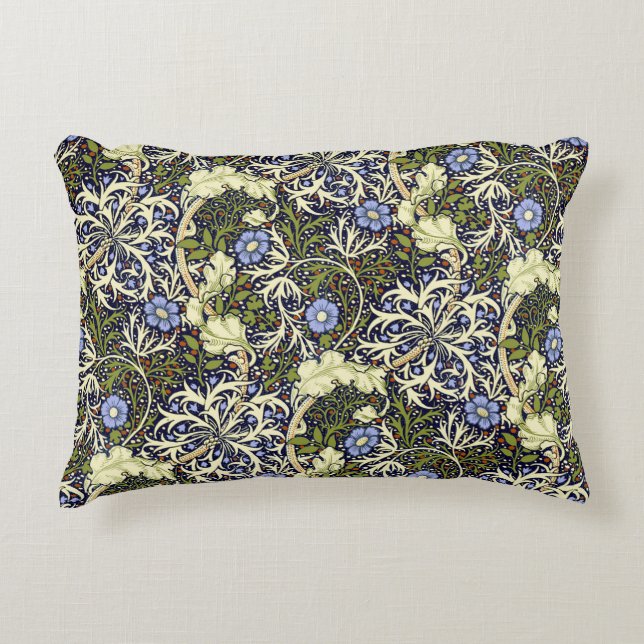 John Henry Dearle Seaweed Pattern Decorative Cushion (Front)