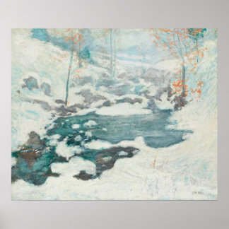 John Henry Twachtman - Icebound , Painting Poster