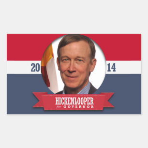JOHN HICKENLOOPER CAMPAIGN RECTANGULAR STICKER