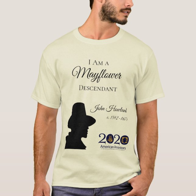 John Howland Mayflower Descendant Men's T-shirt (Front)