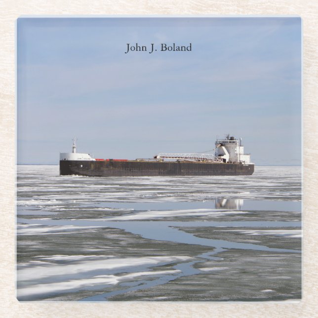 John J. Boland glass tile Coaster (Front)