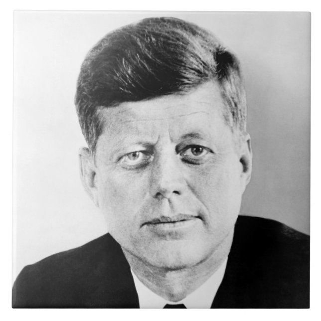 John Jack Kennedy US Presidential White House Ceramic Tile (Front)