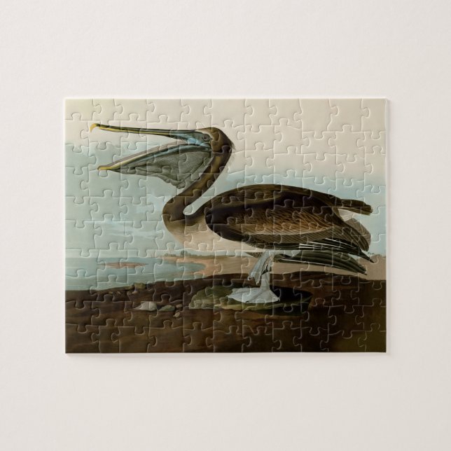 John James Audubon Brown Pelican Artwork Painting Jigsaw Puzzle (Horizontal)