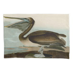 John James Audubon Brown Pelican Artwork Painting Pillowcase
