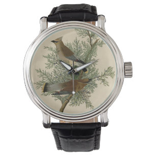 John James Audubon Cedar Waxwing Bird Print Watch