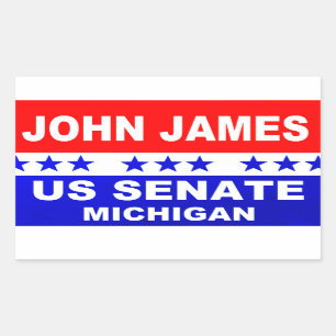 John James US Senate Michigan 2018 sticker
