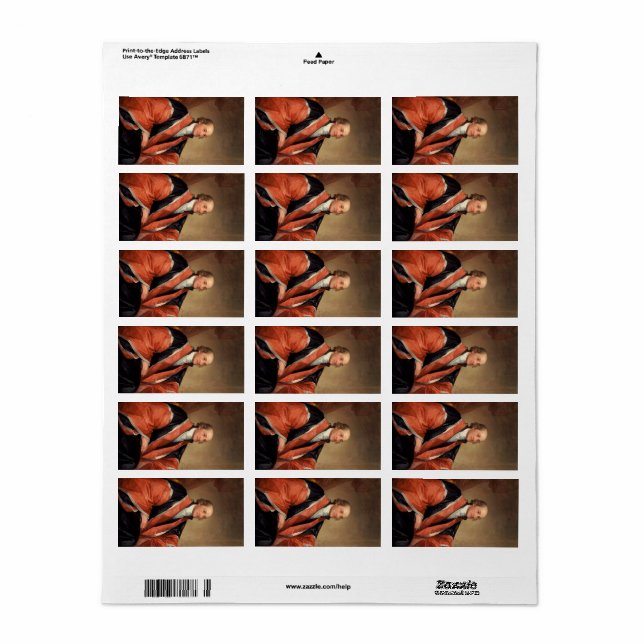 John Jay, 1794 by Gilbert Stuart Label (Full Sheet)