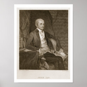 John Jay, engraved by Asher Brown Durand (1796-188 Poster