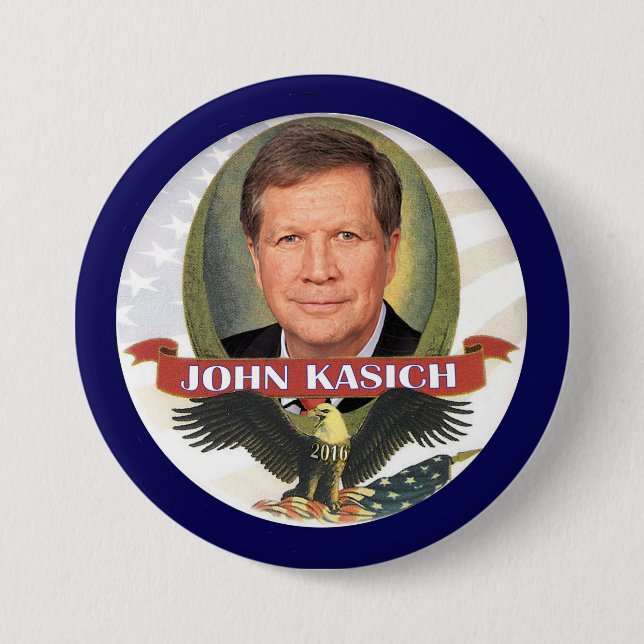 John Kasich 2016 7.5 Cm Round Badge (Front)