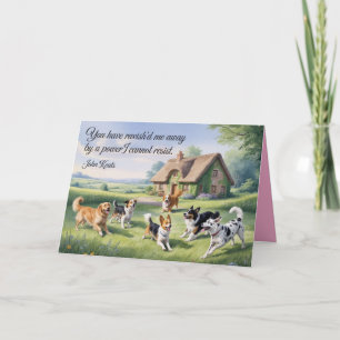 John Keats Dog Valentine Card