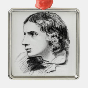 John Keats Metal Ornament