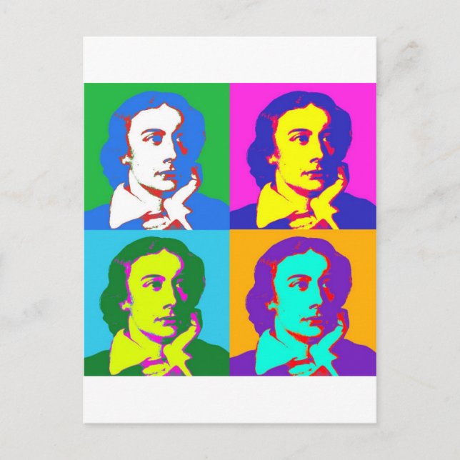 John Keats Pop Art Postcard (Front)