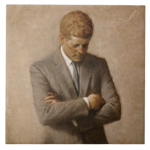 John Kennedy US Presidential White House Portrait  Ceramic Tile