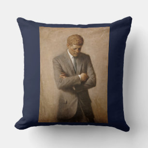 John Kennedy US Presidential White House Portrait Cushion