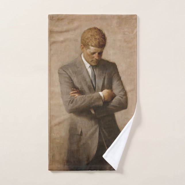 John Kennedy US Presidential White House Portrait  Hand Towel (Hand Towel)