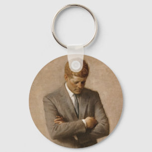 John Kennedy US Presidential White House Portrait Key Ring