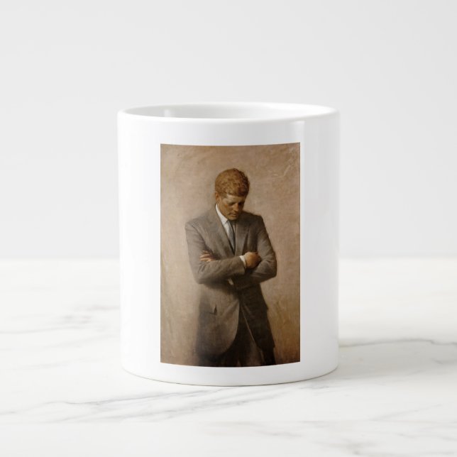 John Kennedy US Presidential White House Portrait  Large Coffee Mug (Front)