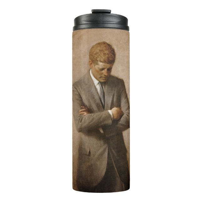 John Kennedy US Presidential White House Portrait  Thermal Tumbler (Front)