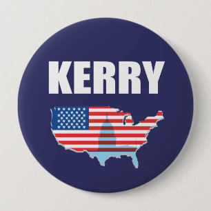 JOHN KERRY Election Gear 10 Cm Round Badge