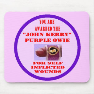 JOHN KERRY PURPLE OWIE MOUSE PAD