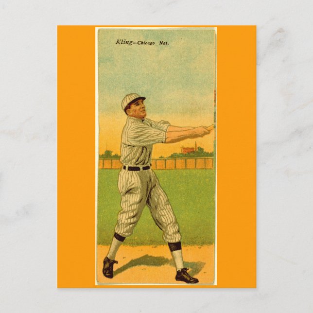 John Kling, Chicago Cubs Postcard (Front)