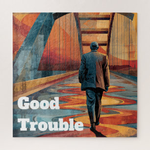 John Lewis Good Trouble Bridge Crossing Jigsaw Puzzle