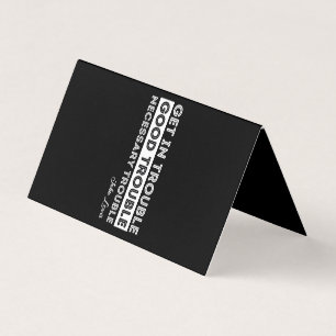 John Lewis - Good Trouble Quote Business Card