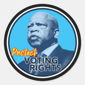 John Lewis Protect Voting Rights Sign Classic Round Sticker