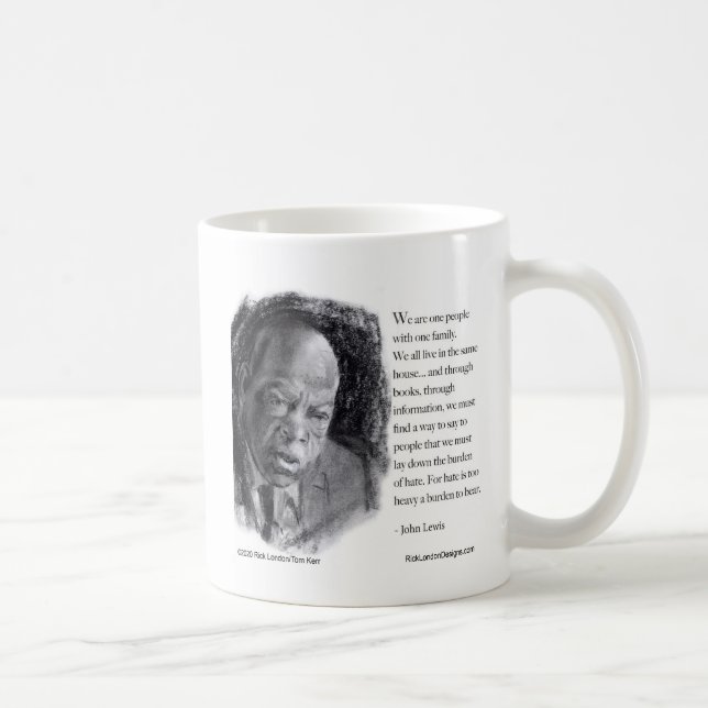 John Lewis & Quote Beautiful Portrait  Coffee Mug (Right)