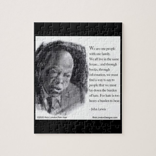 John Lewis & Quote Beautiful Portrait  Jigsaw Puzzle (Vertical)