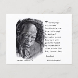John Lewis & Quote Beautiful Portrait  Postcard