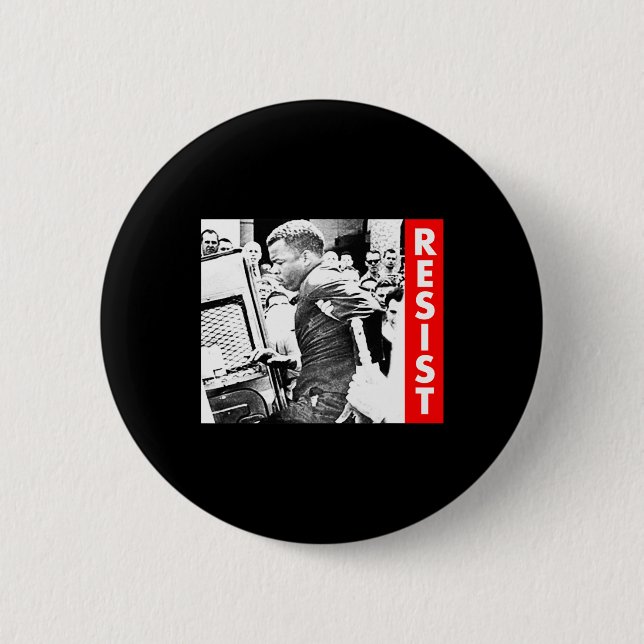 John Lewis - Resist  6 Cm Round Badge (Front)