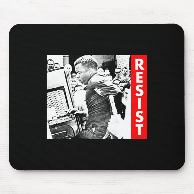 John Lewis - Resist  Mouse Pad (Front)